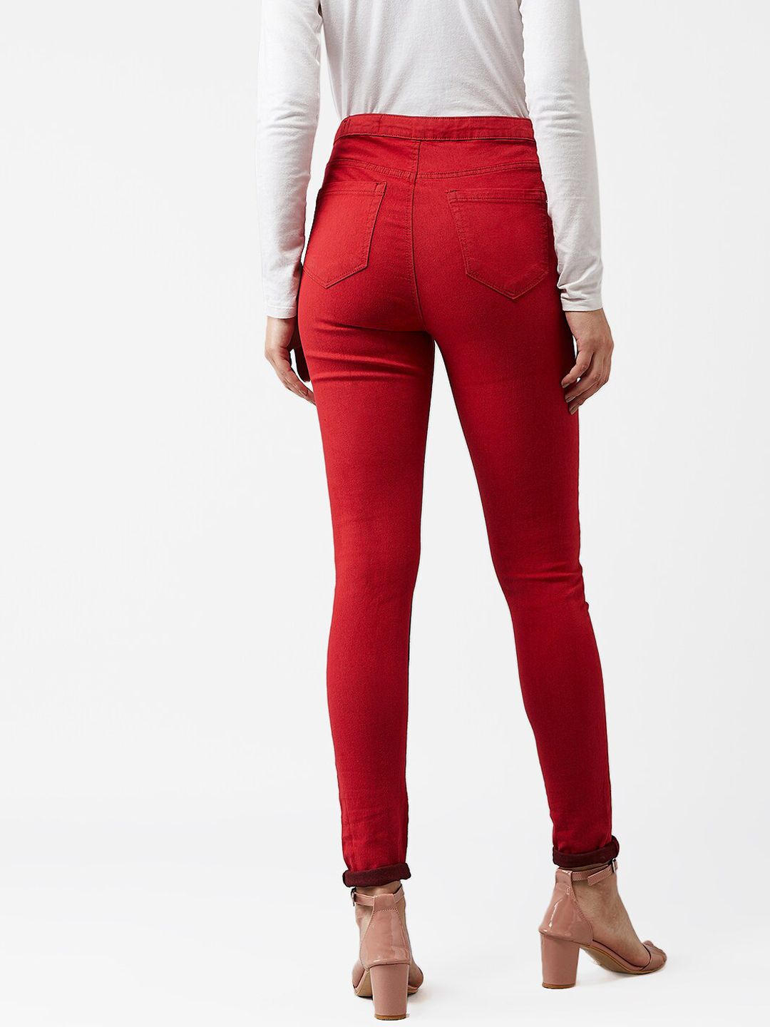 Kotty Women Maroon Skinny Fit Jeans