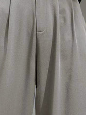 KOTTY Basics Women Relaxed Straight Leg Straight Fit High-Rise Easy Wash Pleated Trousers