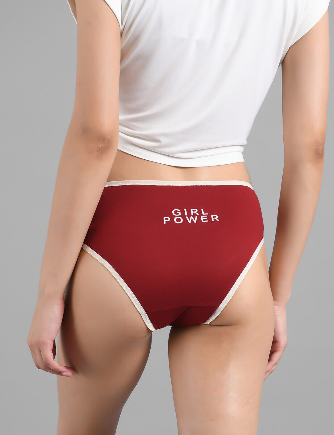 Kotty Women Maroon Solid Hipster Briefs KTTWOMENSPANTY10