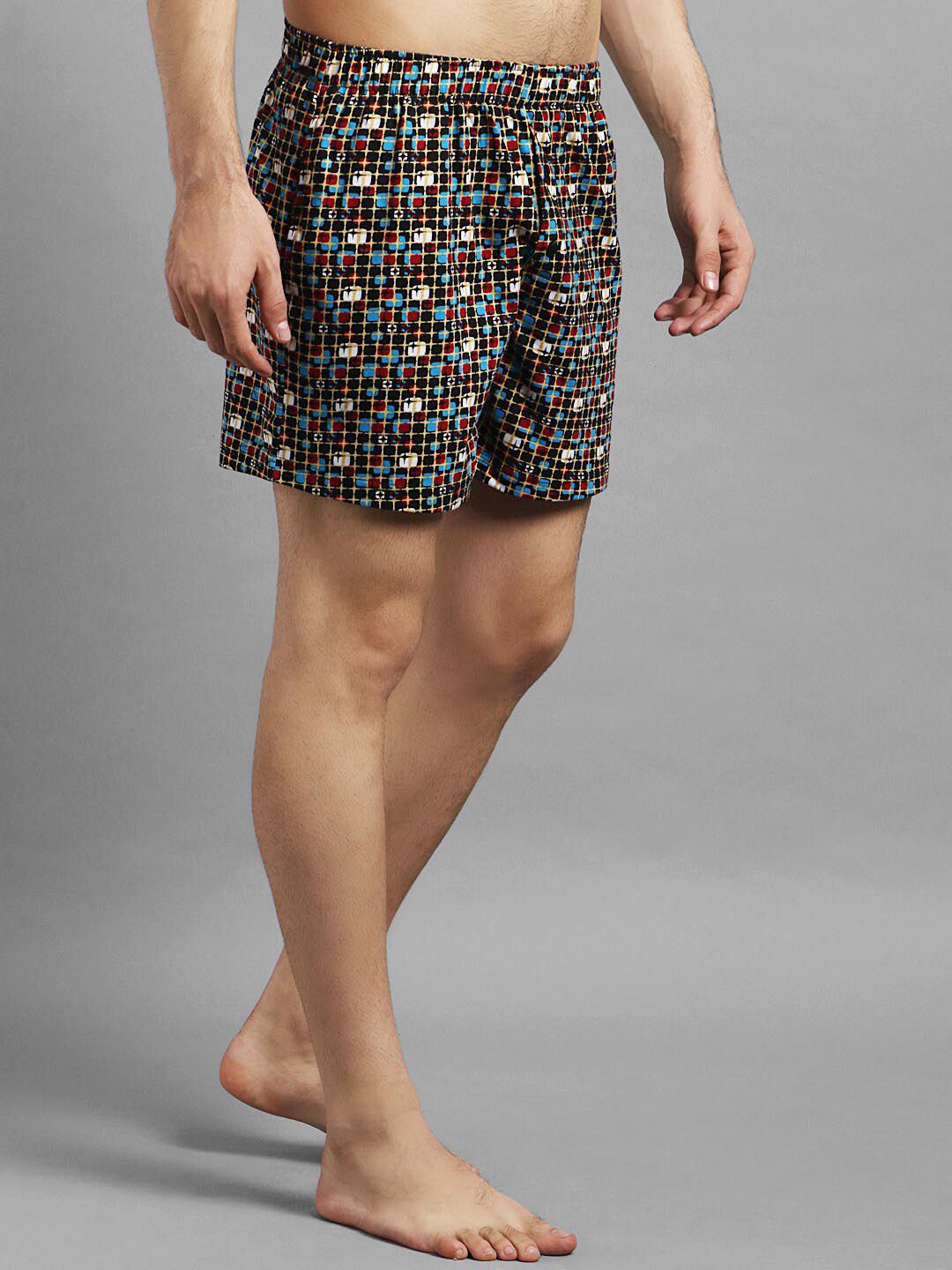 Kotty Men Black & Blue Printed Boxers KTTMENSBOXER52S