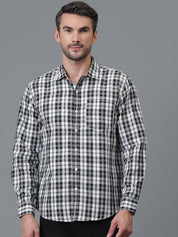 Kotty New Tartan Checks Spread Collar Casual Shirt
