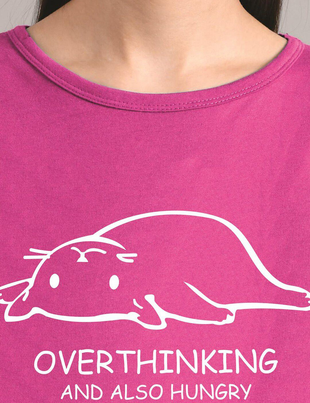 Kotty Women Purple Printed Round Neck T-shirt