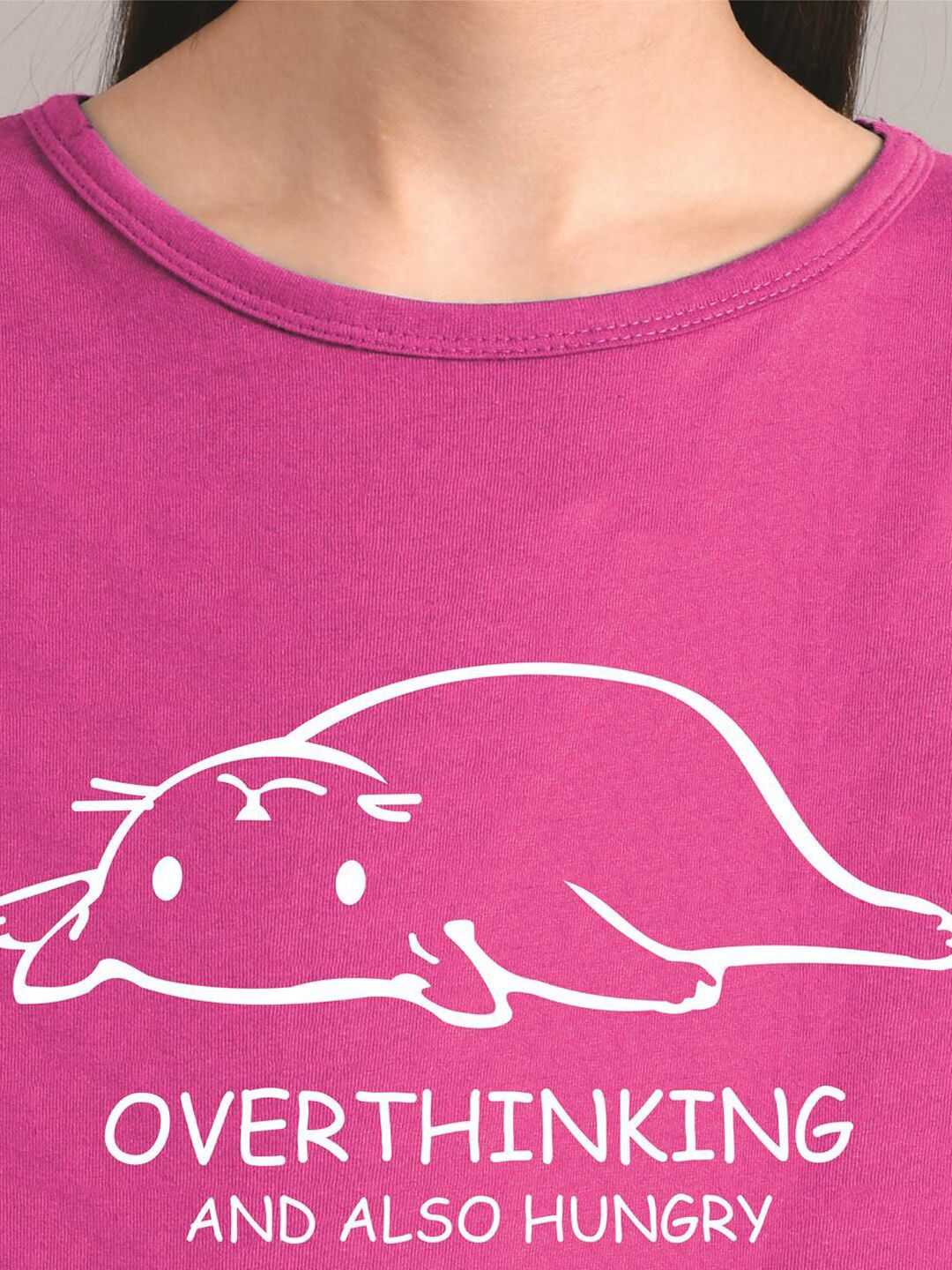 Kotty Women Purple Printed Round Neck T-shirt