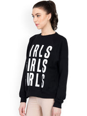 Kotty Women Black Printed Sweatshirt