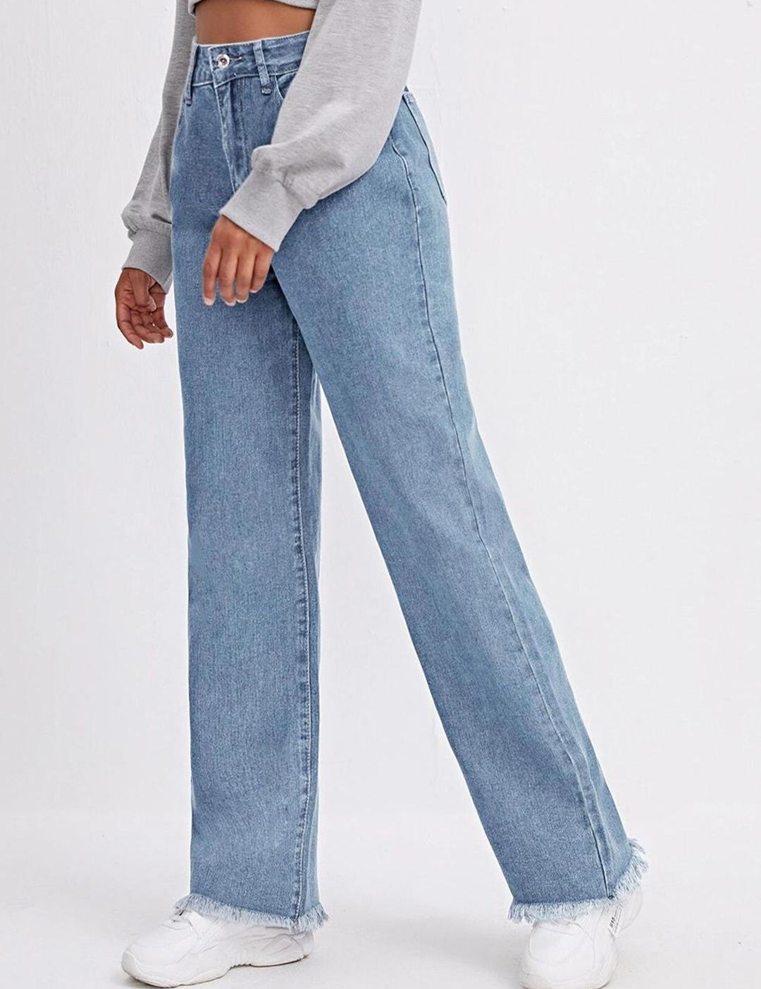 Kotty Women Blue Jean Straight Fit High-Rise Stretchable Jeans