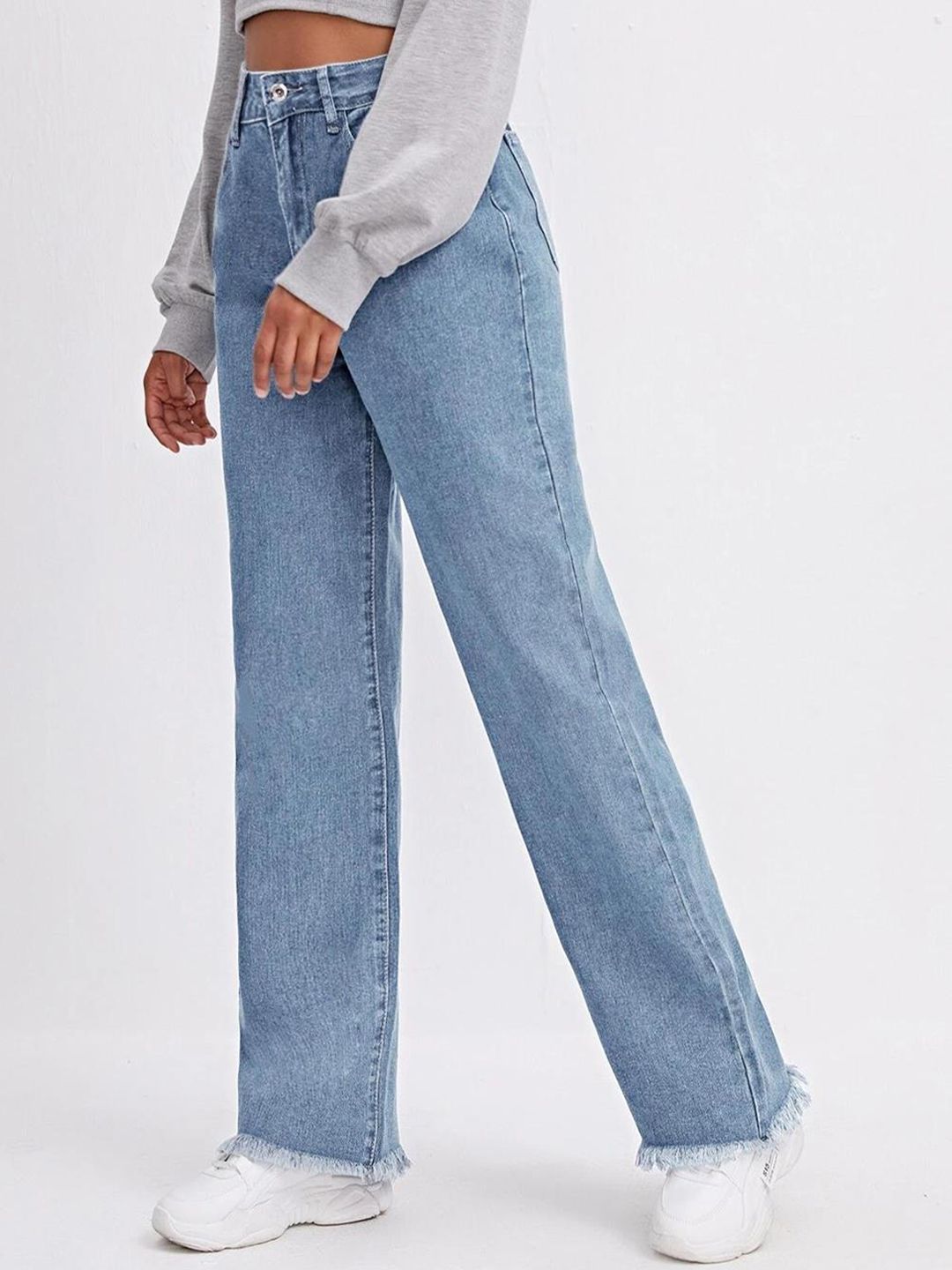 Kotty Women Blue Jean Straight Fit High-Rise Stretchable Jeans