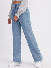 Kotty Women Blue Jean Straight Fit High-Rise Stretchable Jeans