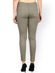 Kotty Women Grey Skinny Fit High-Rise Clean Look Stretchable Jeans
