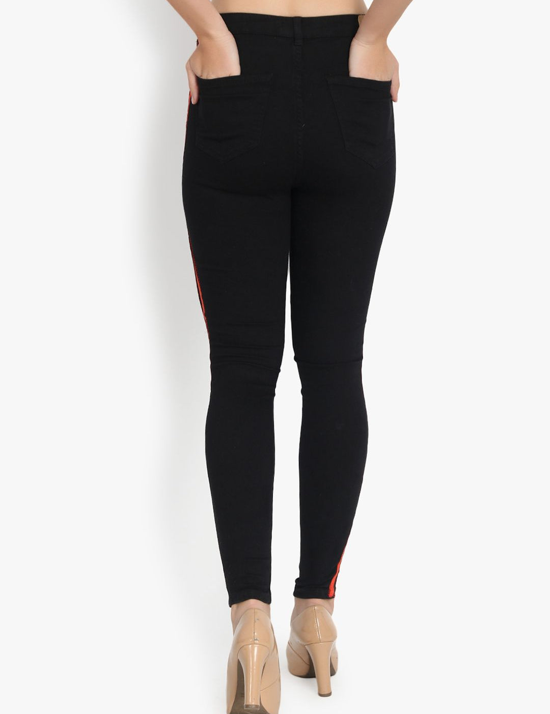 Kotty Women Black Skinny Fit High-Rise Clean Look Jeans