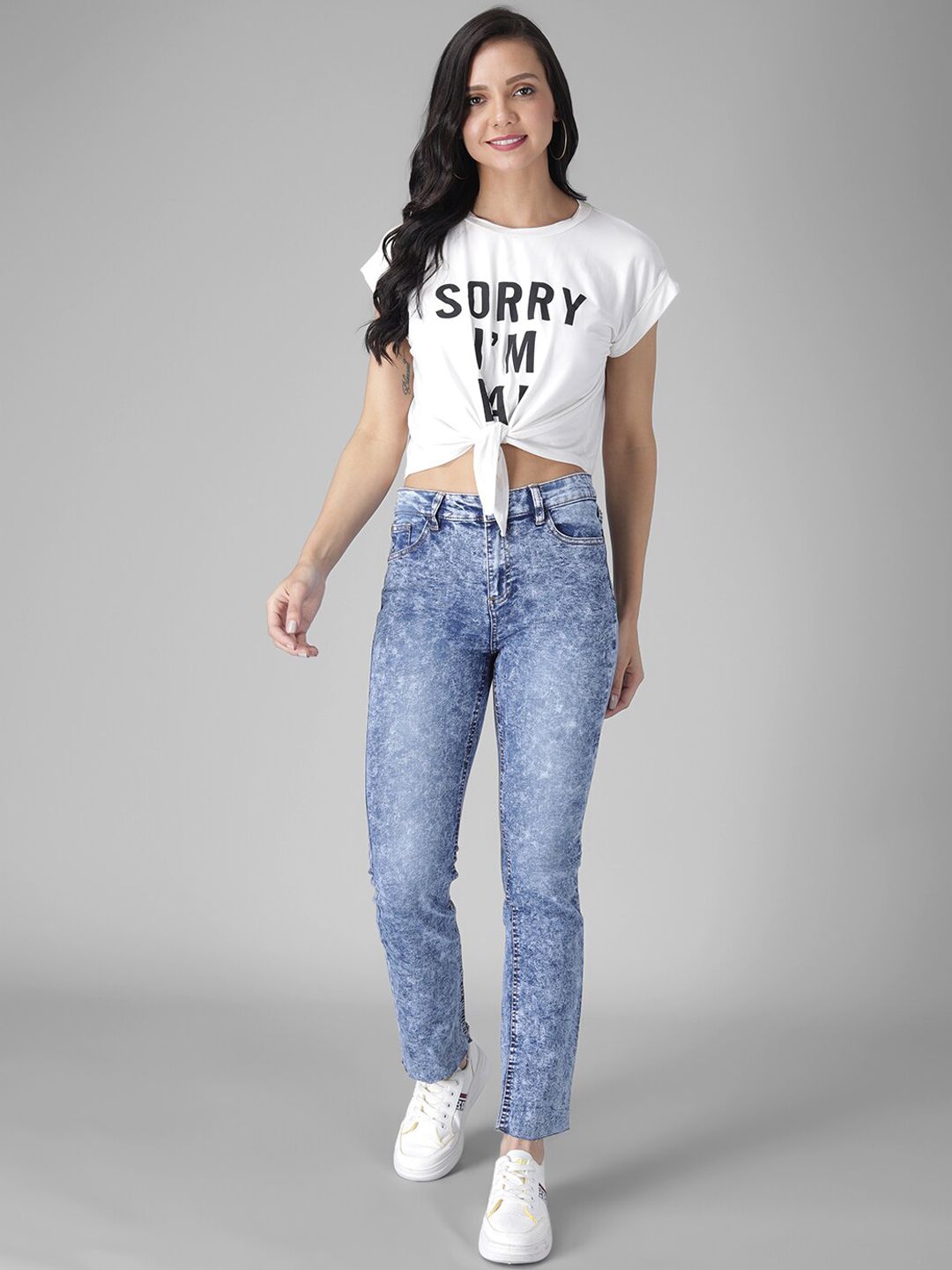 Kotty Women Blue Skinny Fit High-Rise Clean Look Jeans