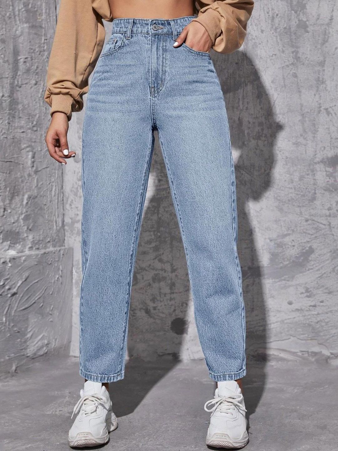 Kotty Women Jean High-Rise Light Fade Clean Look Stretchable Jeans