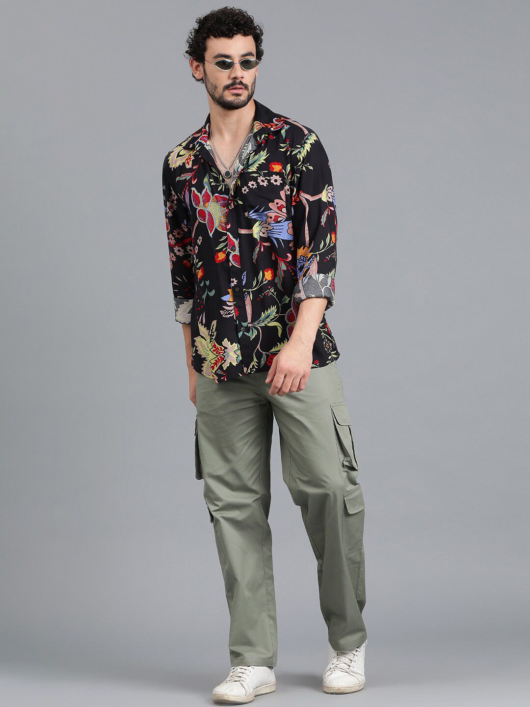 Kotty Black New Floral Printed Casual Shirt