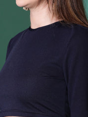 Kotty Women Solid High Neck Top