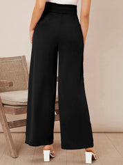 KOTTY BIZwear Basics Women Straight Fit High-Rise Pleated Parallel Trousers