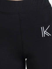 Kotty Women Black & White Printed Tights