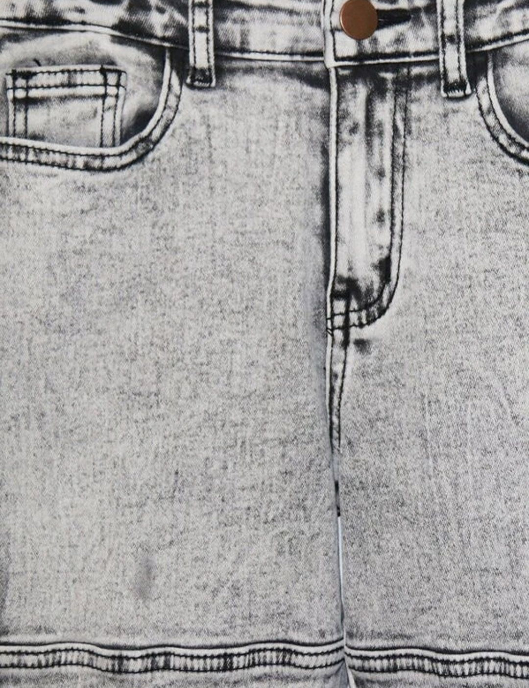 Kotty Boys Grey Jean Slash Knee Heavy Fade Regular Fit Cropped Jeans