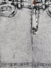 Kotty Boys Grey Jean Slash Knee Heavy Fade Regular Fit Cropped Jeans