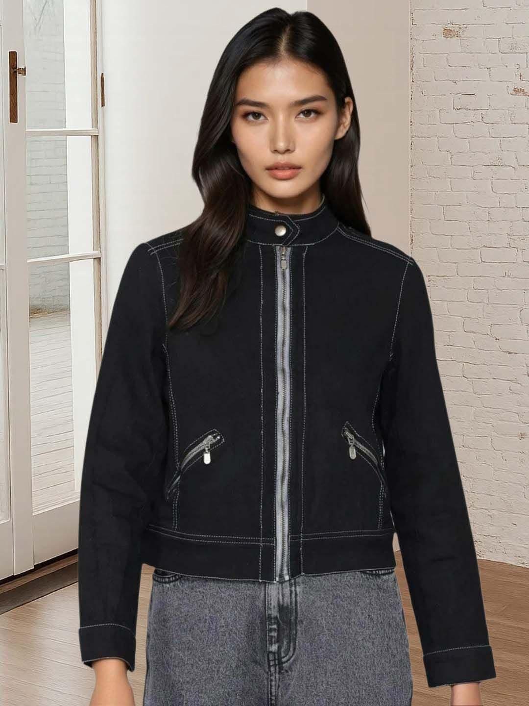 Kotty Women Collarless Denim Jacket