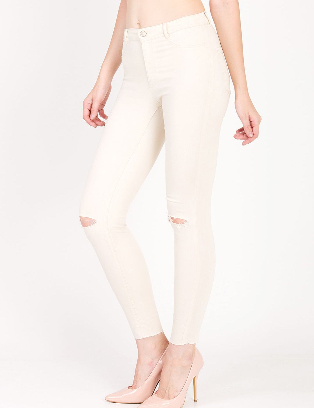 Kotty Women Pink Skinny Fit High-Rise Clean Look Jeans