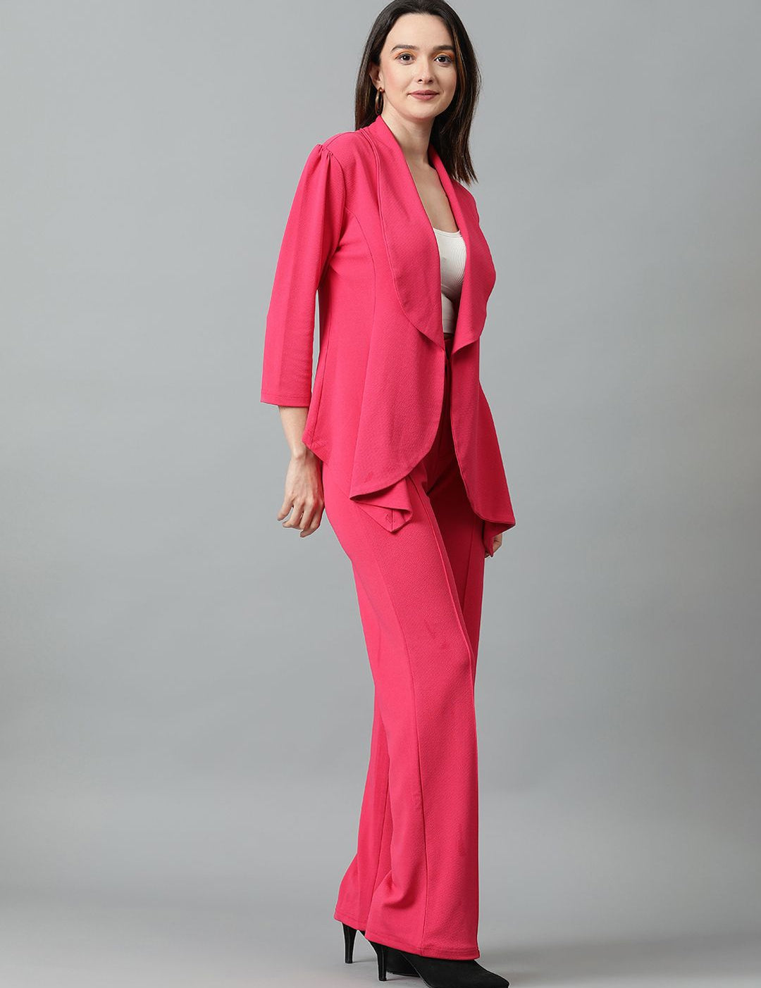 Kotty Pink Shawl Neck Blazer & Trousers
