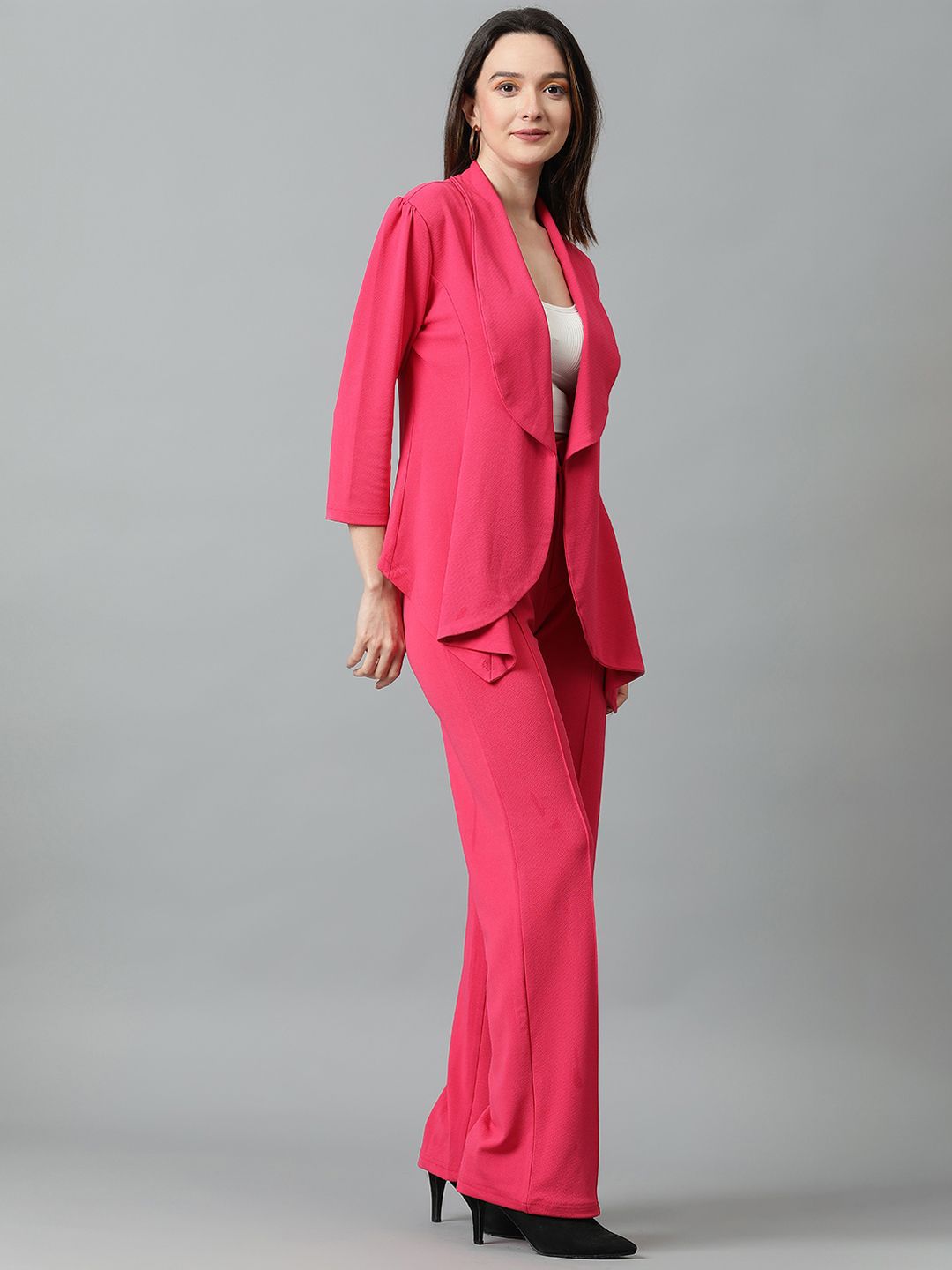Kotty Pink Shawl Neck Blazer & Trousers