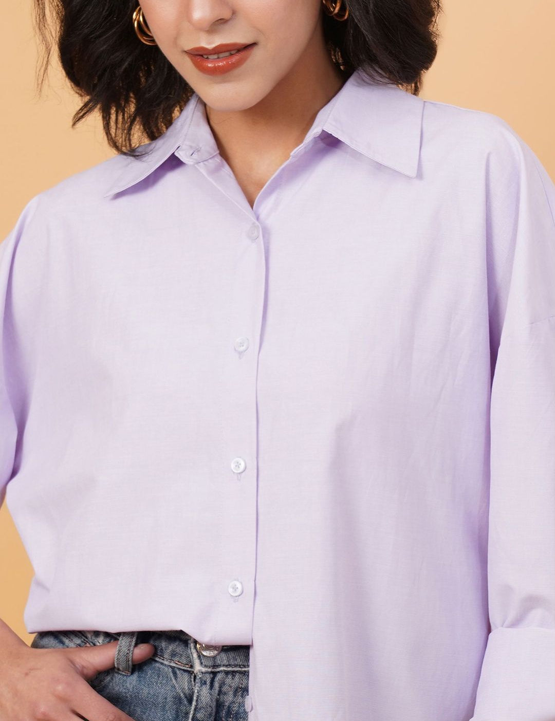 Kotty Spread Collar Casual Shirt