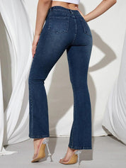 Kotty Women Jean Bootcut High-Rise Light Fade Stretchable Jeans