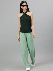 Kotty Green Halter Neck Sleeveless Top