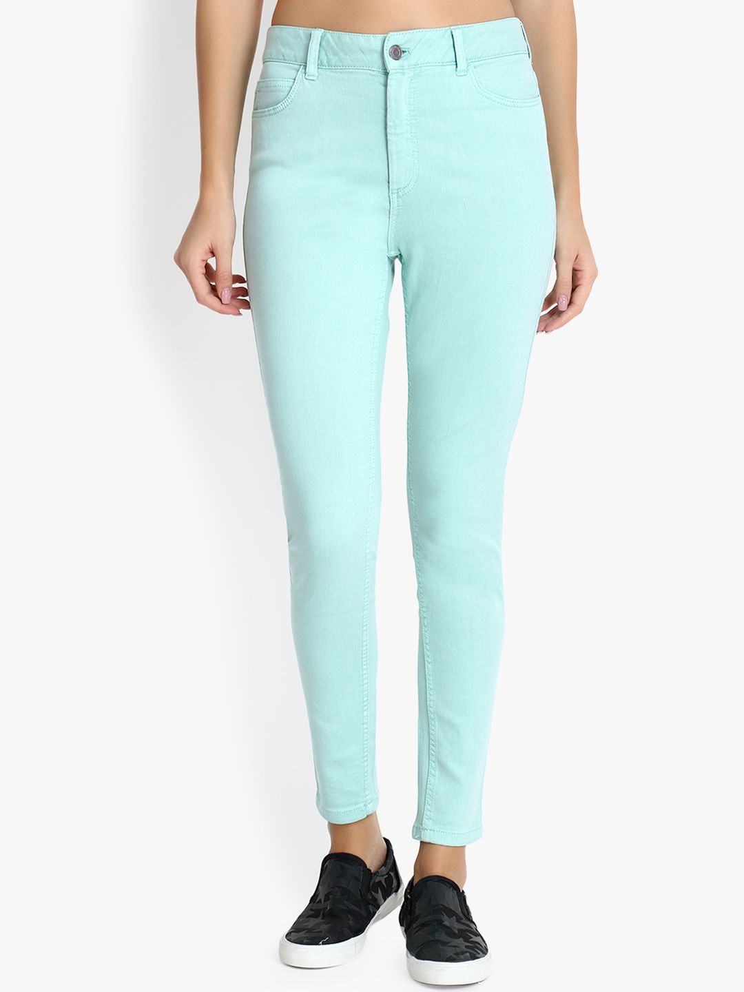 Kotty Women Blue Skinny Fit High-Rise Clean Look Stretchable Jeans