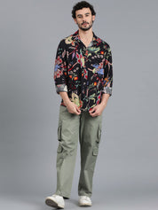Kotty Black New Floral Printed Casual Shirt