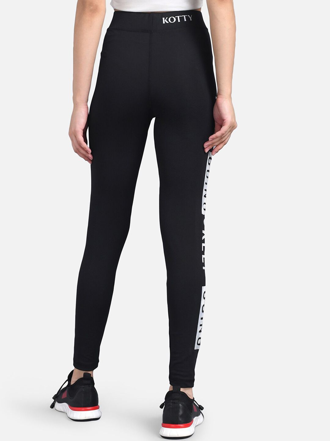 Kotty Women Black & White Printed Tights