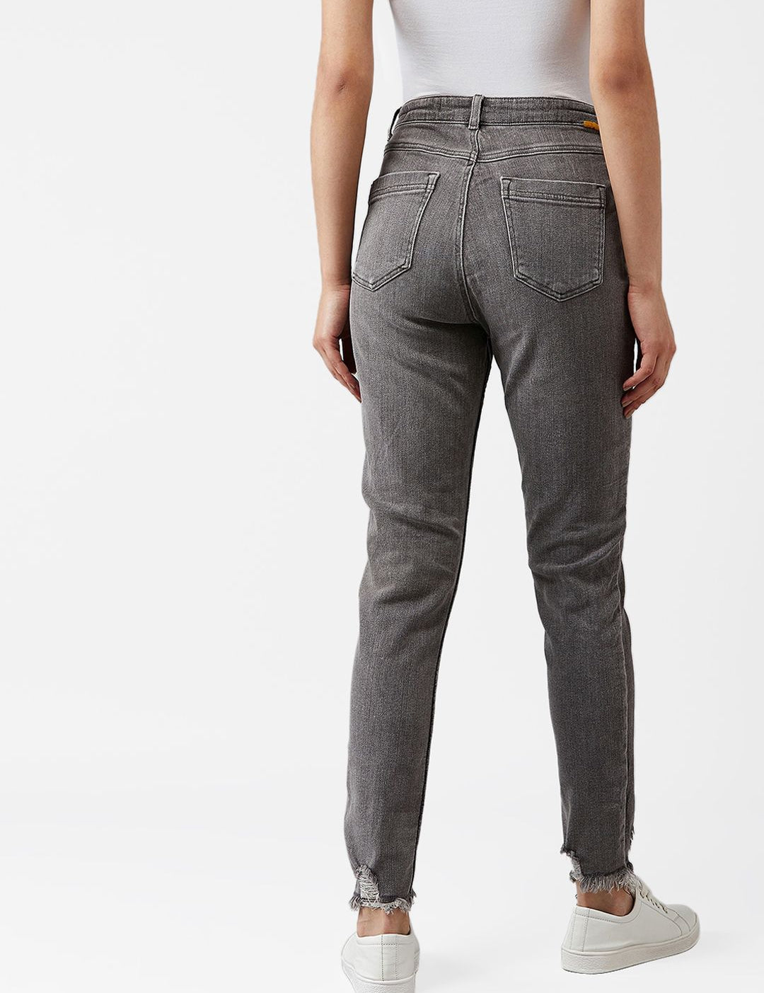 Kotty Women Grey Skinny Fit High-Rise Clean Look Jeans