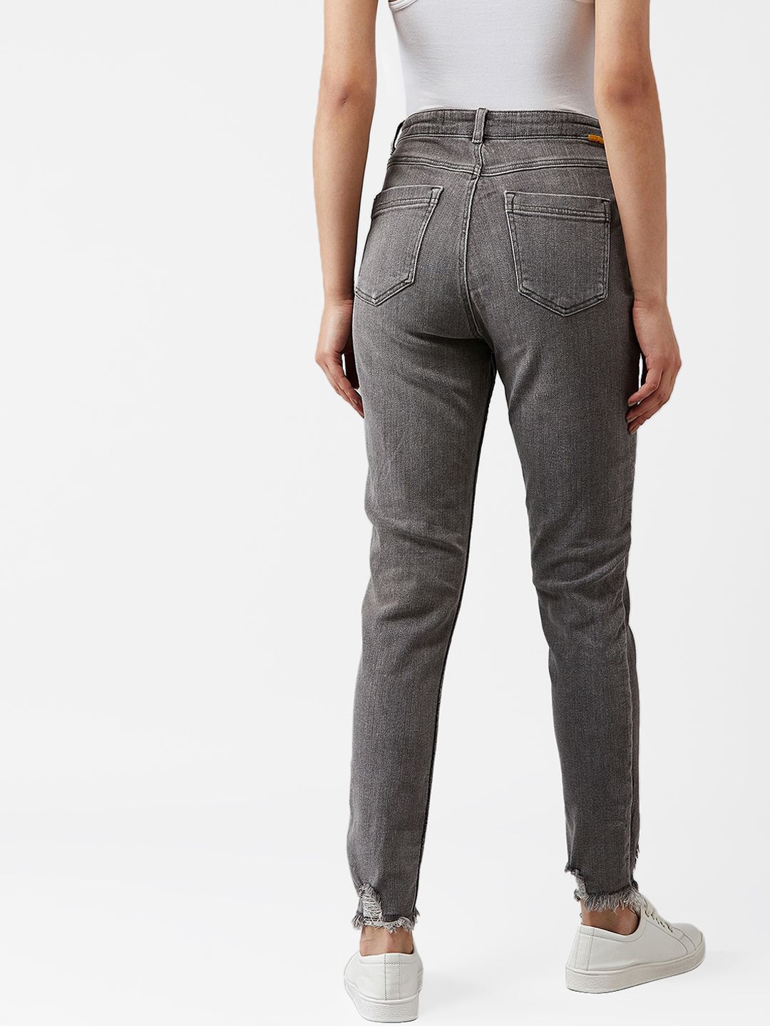 Kotty Women Grey Skinny Fit High-Rise Clean Look Jeans