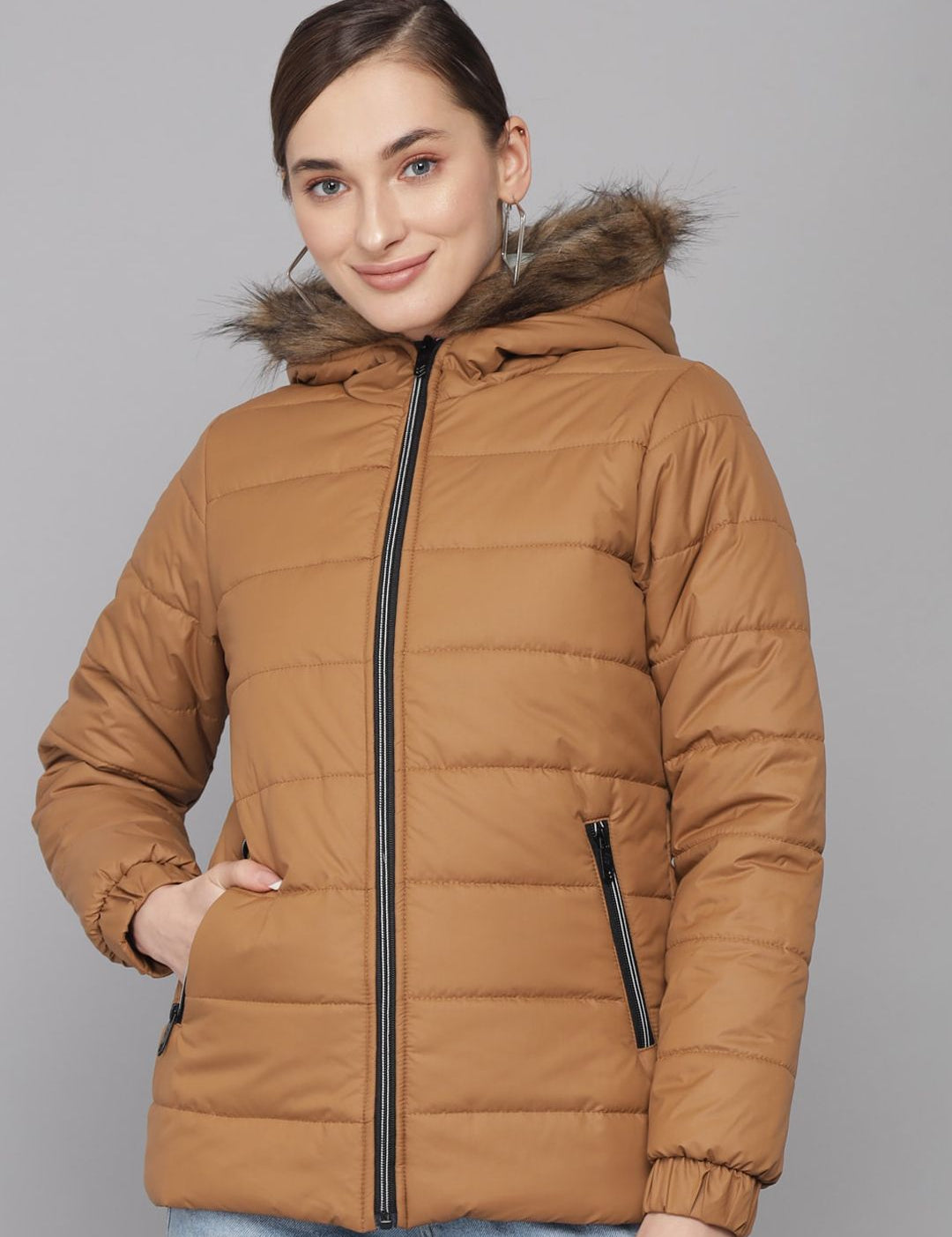 Kotty Women Brown Parka Jacket