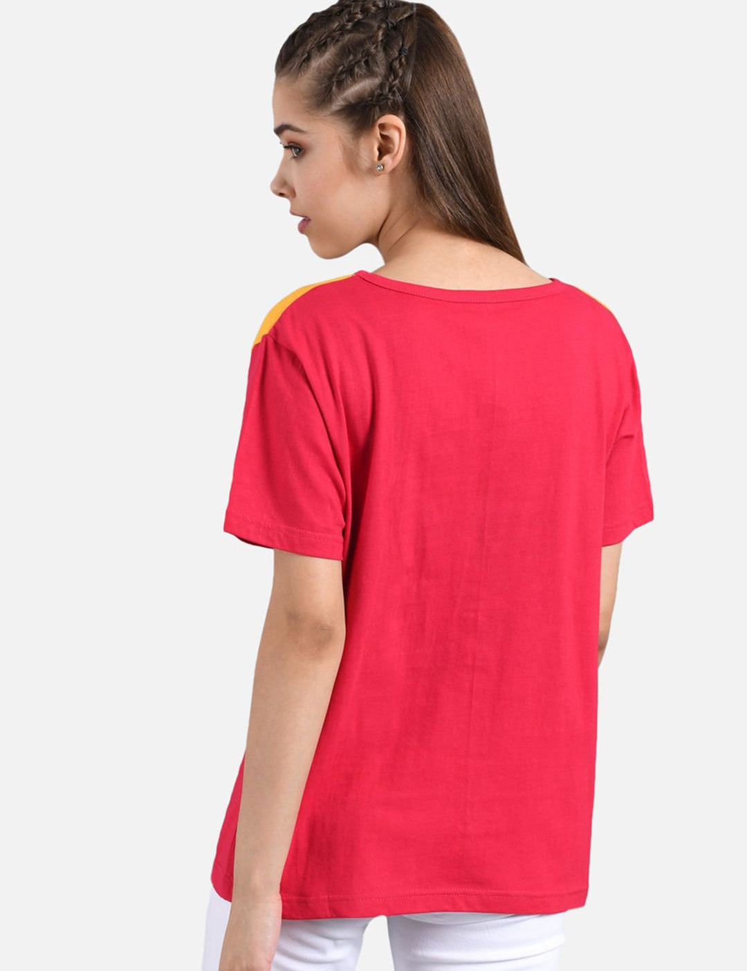 Kotty Women Pack of 2 Colourblocked Round Neck T-shirts