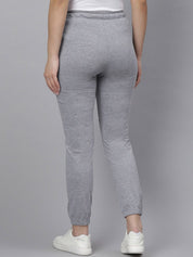 Kotty Women Grey Solid Straight-Fit Joggers