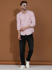 Kotty White & Red New Gingham Checks Printed Spread Collar Casual Shirt