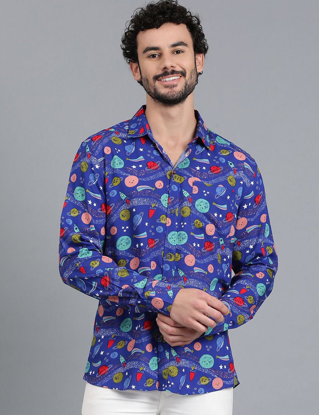 Kotty New Relaxed Fit Abstract Printed Casual Shirt