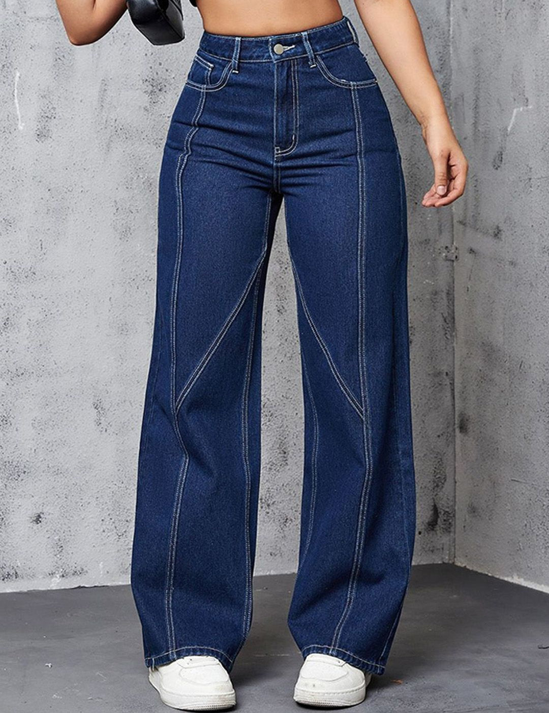 Kotty Women Straight Fit High-Rise Cotton Stretchable Jeans