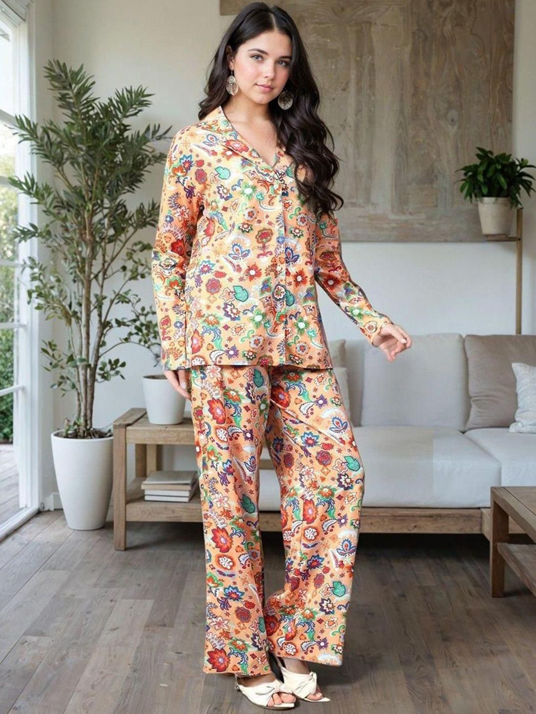 Kotty Printed Shirt With Trousers