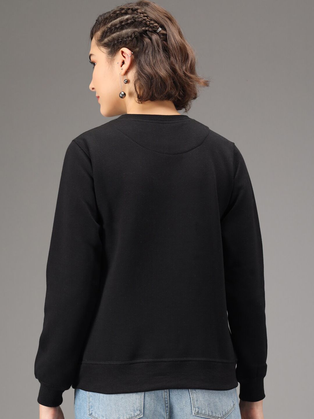 Kotty Women Black Printed Sweatshirt