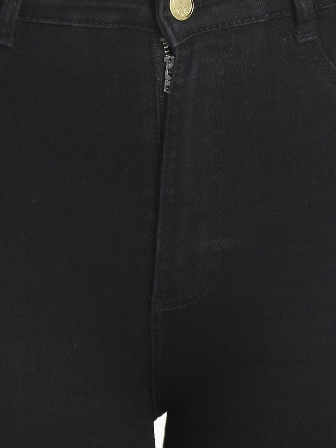 Kotty Women Black Skinny Fit High-Rise Slash Knee Jeans