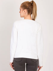 Kotty Women White Self Design Open Front Jacket