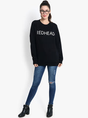 Kotty Women Black Printed Sweatshirt