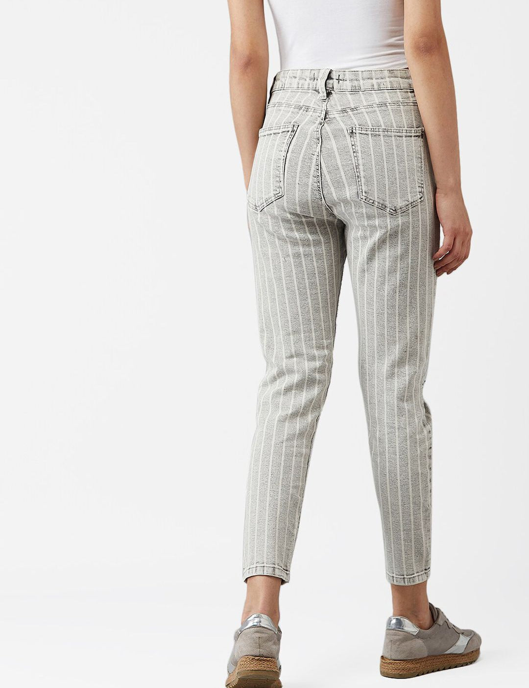 Kotty Women Black & White Skinny Fit Jeans