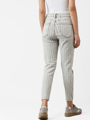 Kotty Women Black & White Skinny Fit Jeans