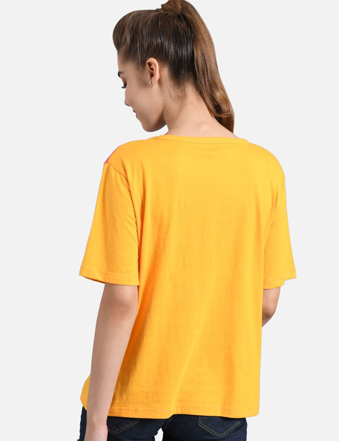 Kotty Women Pack of 2 Multicoloured Colourblocked Round Neck T-shirts