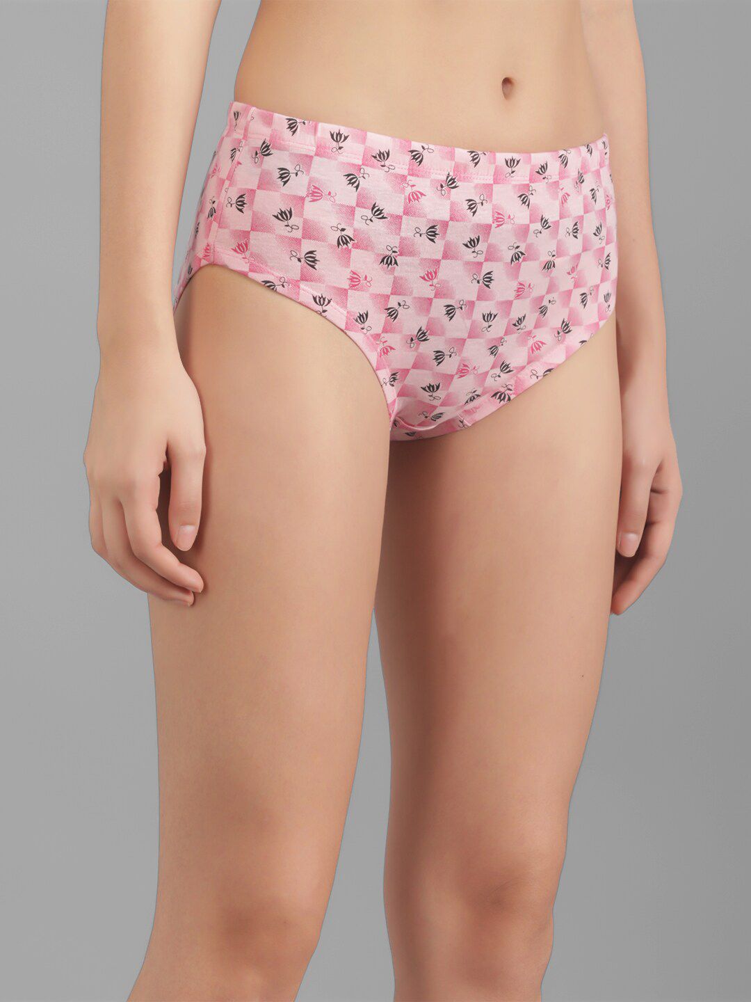 Kotty Women Pink & Black Printed Hipster Briefs KTTWOMENSPANTY374