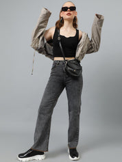 Kotty Women Jean Straight Fit Clean Look Light Fade Crinkle Stretchable Jeans