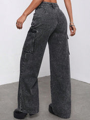 Kotty Women Grey Jean Straight Fit High-Rise Clean Look Stretchable Jeans